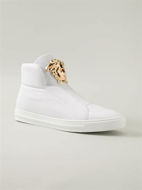 versace medusa sneakers white